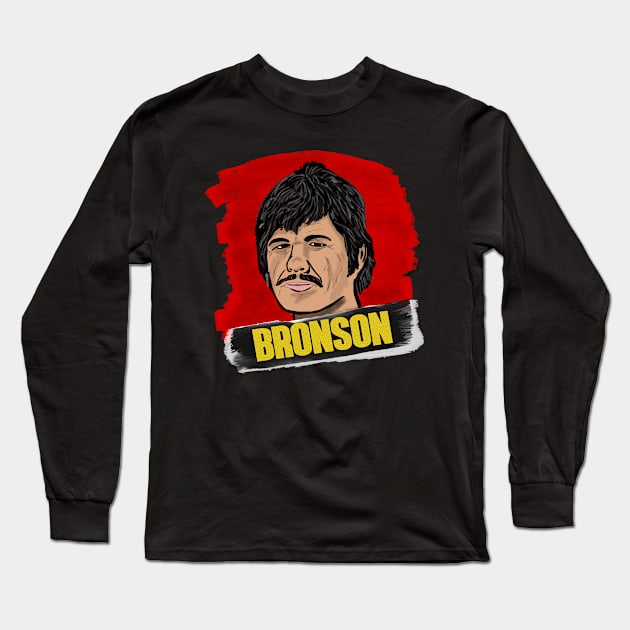 Charles Bronson Long Sleeve T-Shirt by TL Bugg